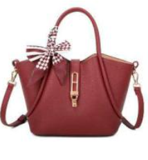 Bolso cruzado polipiel granate