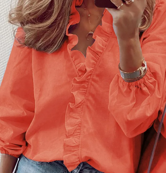 Camiseta de manga larga para mujer.