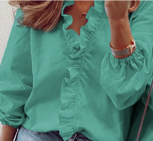 Camiseta de manga larga para mujer.